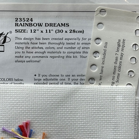J & P Coats Counted Cross Stitch Rainbow Dreams 23524 Sealed. - Picture 6 of 6